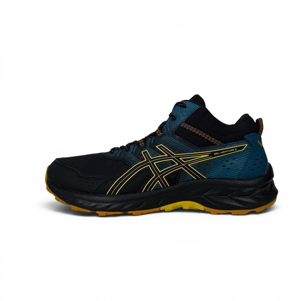 Asics Gel Venture 9 MT Trail‎ Running Shoes Mens 11.5 Black Yellow 1011B487 001